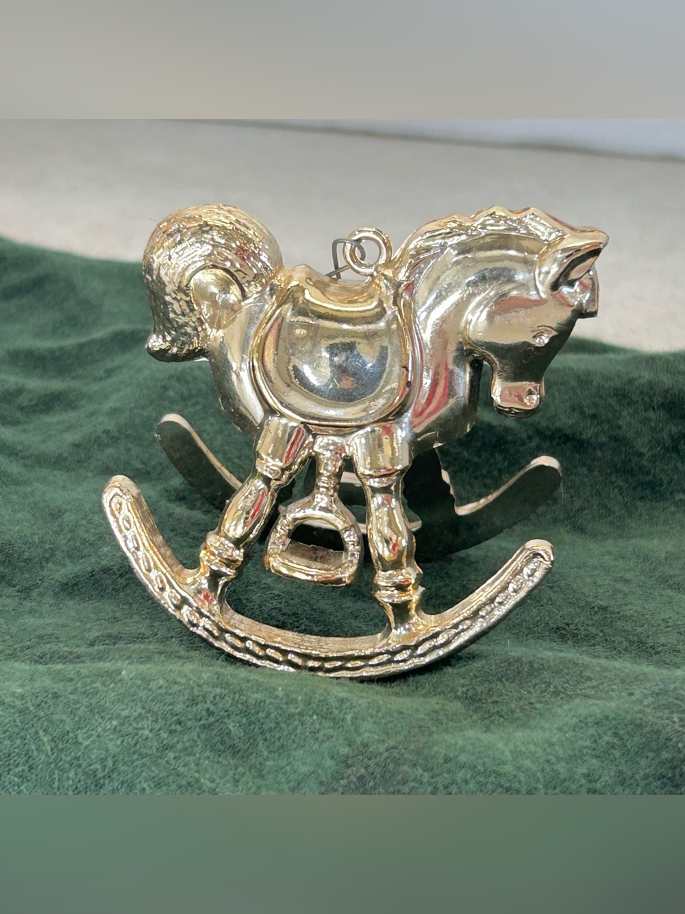Vintage 1979 Avon Rocking Horse Ornament